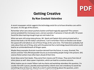 Article: Getting Creative