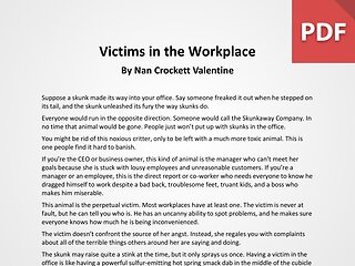Article: Victims in the Workplace