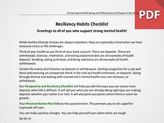 Perspective & Resiliency Checklist