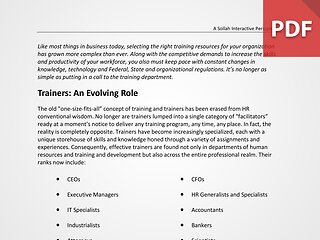 So Many Choices, So Much at Stake: Choosing the Right Training Resource for Your Organization