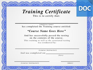 Training Certificate of Completion