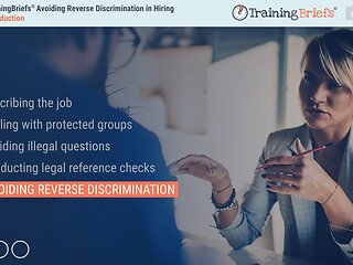 TrainingBriefs® Avoiding Reverse Discrimination in Hiring