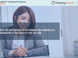 TrainingBriefs® Evaluating the Interview