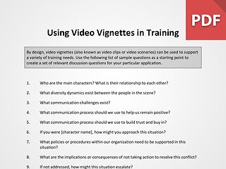 Using Video Vignettes in Training