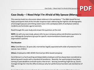 Case Study – I Need Help! I’m Afraid of My Spouse (Manager)