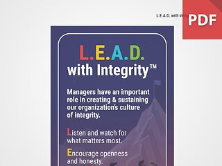 Discussion Card: L.E.A.D. with Integrity™