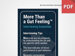 Discussion Card: More Than a Gut Feeling™ Interviewing Essentials