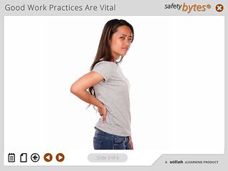 SafetyBytes® Preventing Ergonomic Disorders: Good Work Practices