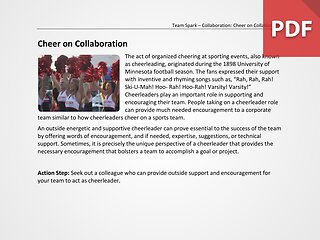 Team Spark: Cheer on Collaboration