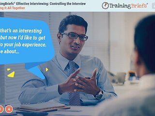 TrainingBriefs® Effective Interviewing: Controlling the Interview