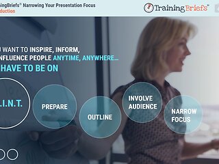 TrainingBriefs® Narrowing Your Presentation Focus